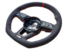 NUOVO ALCANTARA Audi S Line Q2 A3 S3 8V Volante OEM W Paddle FLAT BOTTOM