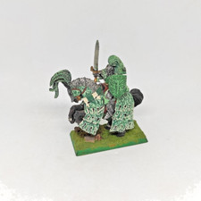 Miniatura vintage in metallo Warhammer fantasy Bretonnia il cavaliere verde