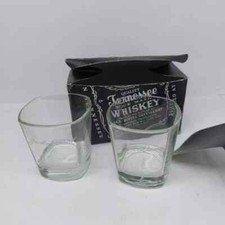 2 BICCHIERI  DA  WHISKY JACK DANIEL’S trasparente con decorazione