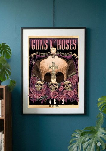 Poster guns roses live - poster, "guns