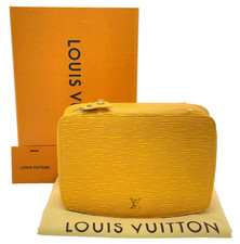 Portagioie giallo originale Louis Vuitton Epi Monte Carlo con scatola/sacchetto antipolvere MR0019