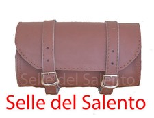 Borsa x moto pelle Marrone 20x10 Barilotto custom Chopper Bobber portaattrezzi