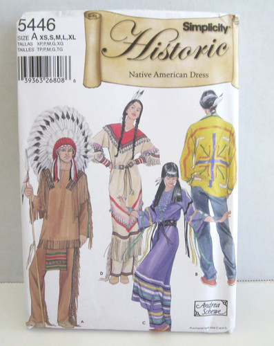 Simplicity 5446 costume nativo - simplicity,