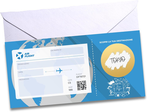Biglietto aereo finto regalo - biglietto,