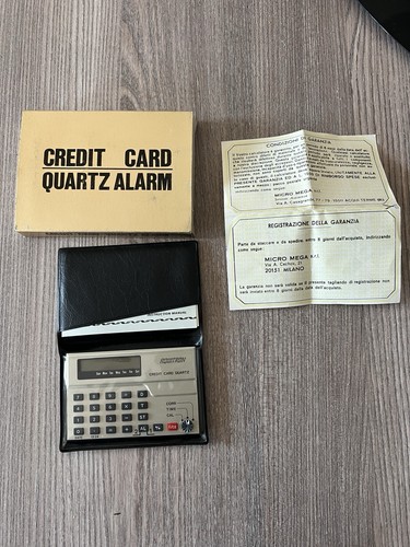 Credit card quartz alarm - card,