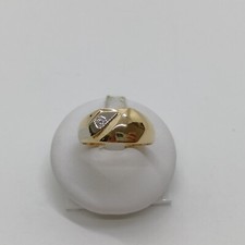 ANELLO DA UOMO IN ORO GIALLO E BIANCO 18KT 750 E ZIRCONE 8,2 GRAMMI N.26 (0757)