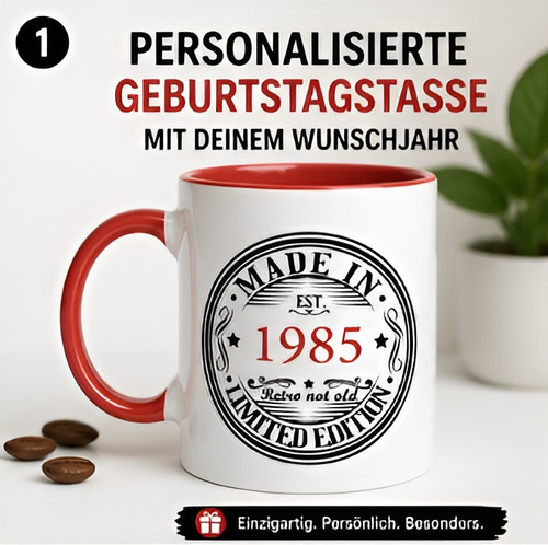 Tazza personalizzata con anno - tazza,