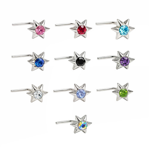 Piercing piegato stella - piercing,