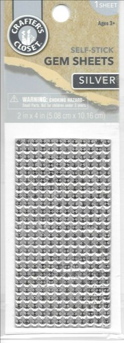 Bling fogli adesivi argento - adesivi,