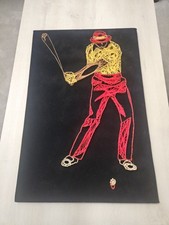 MCM Vtg String Art Golfer On
