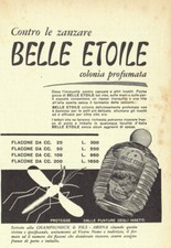Belle Etoile contro le zanzare.  Advertising  1961