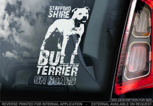 Staffy car sticker - staffy,