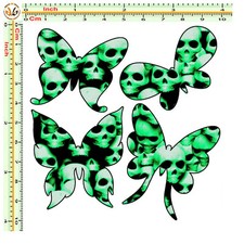 adesivi teschi farfalle