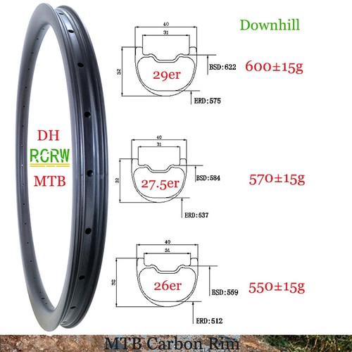 Cerchio carbonio 5 29er - 26, 27,5