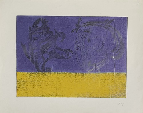 Enrico baj sérigraphie - baj, sur