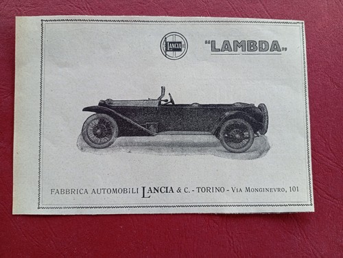 Lancia lambda pubblicita - , pubblicita'
