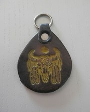 Portachiavi pelle cuoio stile indiano etnico nativo americano vintage cowboy