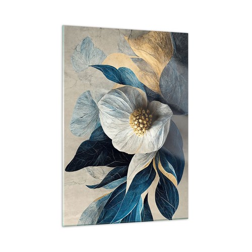 Quadro vetro 50x70cm fiore - su,