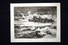 The Ice Raft 1876 Engraving
