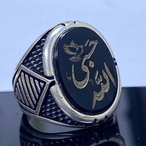 Anello uomo onice naturale