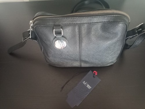Borsa ecopelle nera armani - ecopelle,