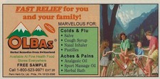 Pubblicità stampa d'epoca 1995 Svizzera Olbas rimedi erboristici Philadelphia PA u