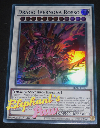 Yugioh drago ipernova rosso - yugioh,