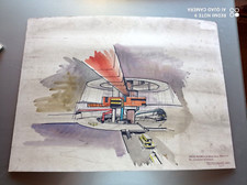 6 vecchi disegni originali tunnel aerei militari base Iraq TECNO STRADE SPA ROMA