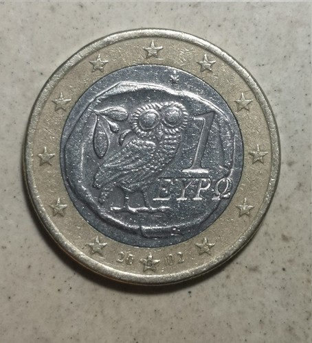 Rara moneta euro gufo - 1,