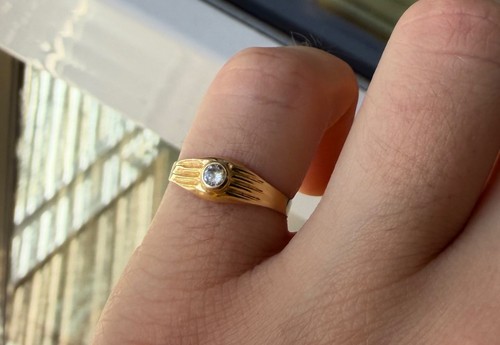 Anello oro con - con, pietra