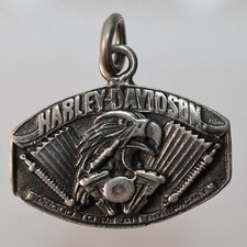 Distintivo medaglia moto Harley Davidson da collezione vintage in argento