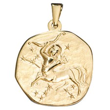 Segno Zodiacale Sagittario - Ciondolo IN 333 Oro,Collana,Unisex