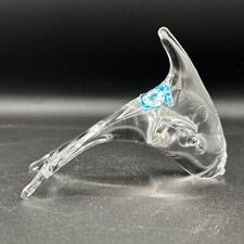 Statuina Delfino Vetro di Murano Vintage Italia 5,5" MCM Arte Vetro Da Collezione