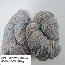 Filato yarn stock lot rocche MISTO LANA BY OPAL. 75%WO, 25% PA.  510 g.