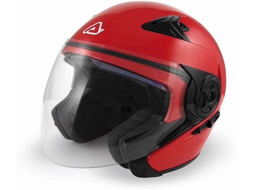 Casco acerbis jet sunset rosso - casco,