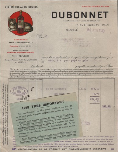 Paris distillerie vin - (iv°), /