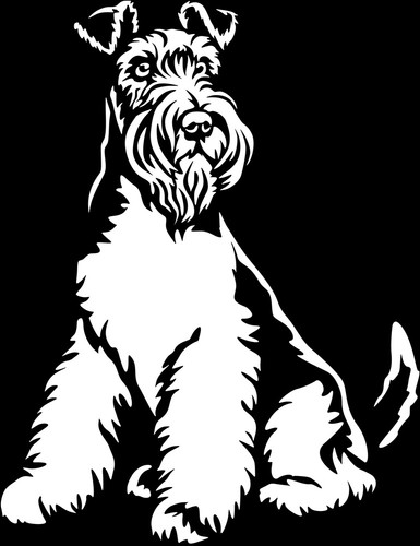 Adesivo fox terrier - adesivo,