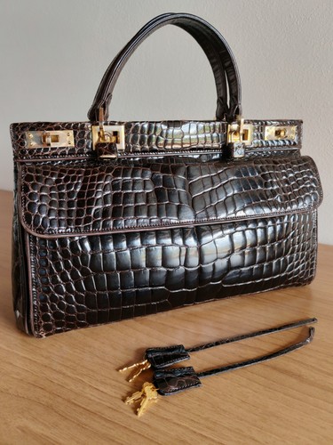 Borsa coccodrillo vintage - borsa,