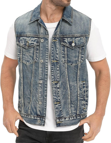 Gilet jeans uomo cotone - gilet,