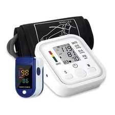 Set Misuratore di Pressione Digitale + Saturimetro SpO2 Macchinetta e Ossimetro