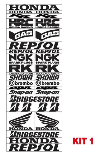 Adesivi honda moto sponsor - adesivi,