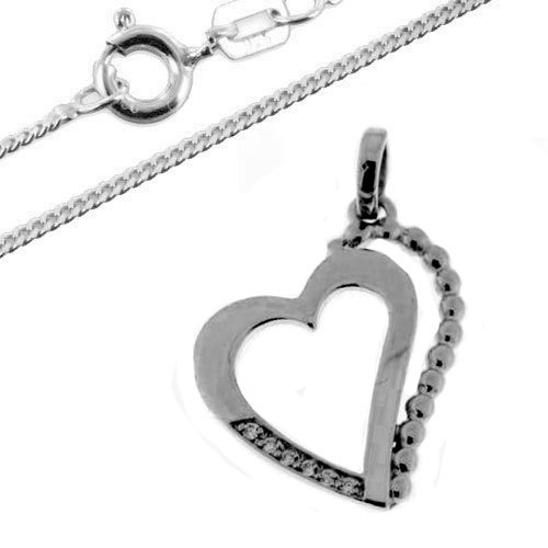 Ciondolo cuore con - catena,