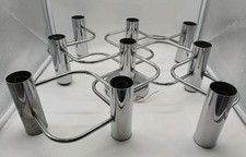 Plafoniera plafoniera vintage design Gaetano Sciolari per Leola cromo 9 fl