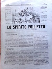Spirito Folletto del 16 Giugno 1870 Vagone Gedeone Mangiamiele Schizzi Sociali