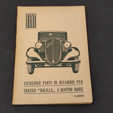 FIAT Catalogo parti di ricambio per Chassis Balilla a quattro marce 2° ed. 1935