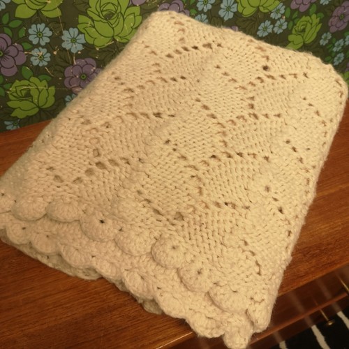 Coperta vintage panna grossa