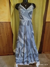 Fashion Market Abito Lungo Toni Azzurro Tg.46 New