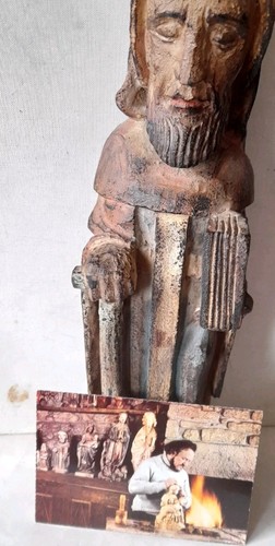 Rare statue saint bois - , job