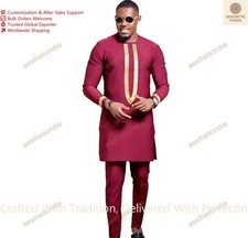 Uomo Kurta Cotone Indiano