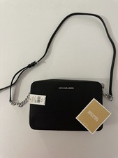 Borsa MICHAEL KORS Jet set item 35F8STTC9L in pelle Nera con dettagli Acciaio